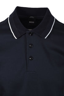 BOSS BLACK H-PHILLIPSON 195 POLO DARK BLUE Boss Black Michael Stewart Menswear  Polo Shirts