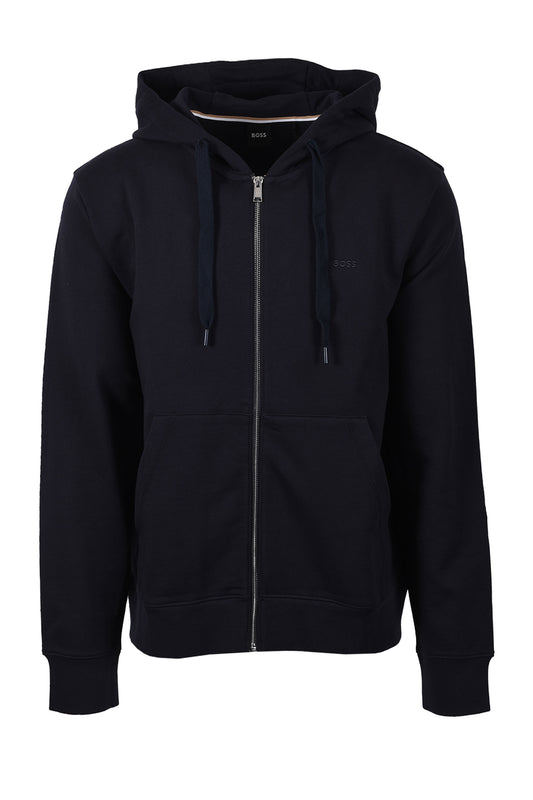 BOSS BLACK H-SPENCE MIX MEDIA SWEATSHIRT DARK BLUE Boss Black Michael Stewart Menswear  Sweatshirts