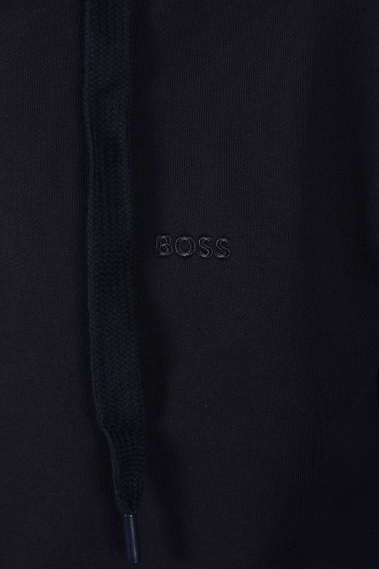 BOSS BLACK H-SPENCE MIX MEDIA SWEATSHIRT DARK BLUE Boss Black Michael Stewart Menswear  Sweatshirts