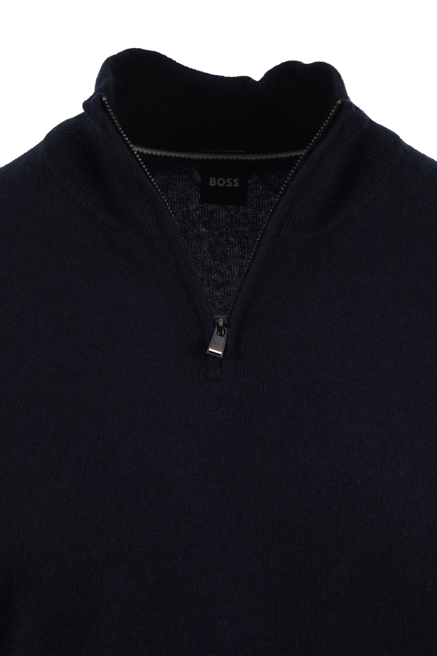 BOSS BLACK HEMARLO HALF ZIP KNITWEAR DARK BLUE