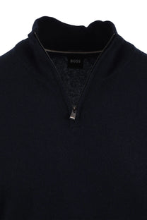 BOSS BLACK HEMARLO HALF ZIP KNITWEAR DARK BLUE Boss Black