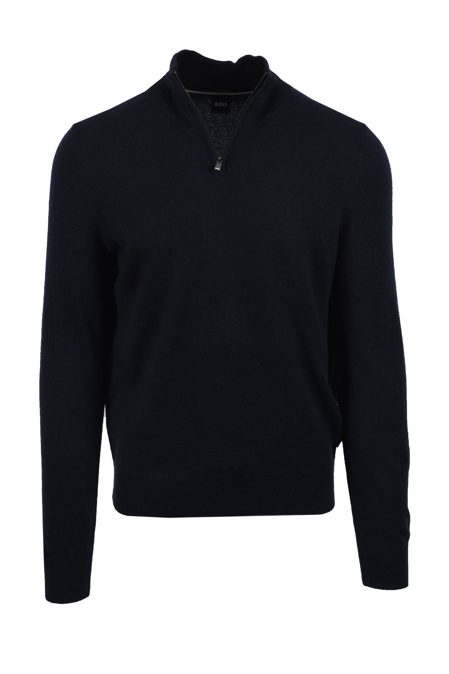 BOSS BLACK HEMARLO HALF ZIP KNITWEAR DARK BLUE