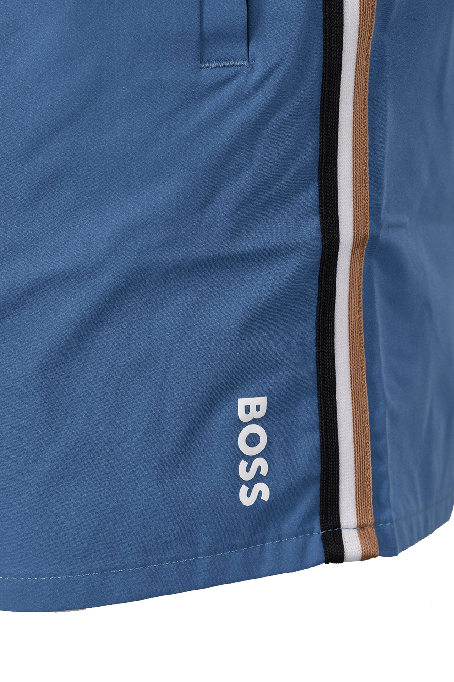 BOSS BLACK ICONIC SWIM SHORT BLUE Boss Black Michael Stewart Menswear  Swim Wear