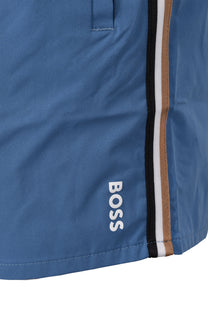 BOSS BLACK ICONIC SWIM SHORT BLUE Boss Black Michael Stewart Menswear  Swim Wear