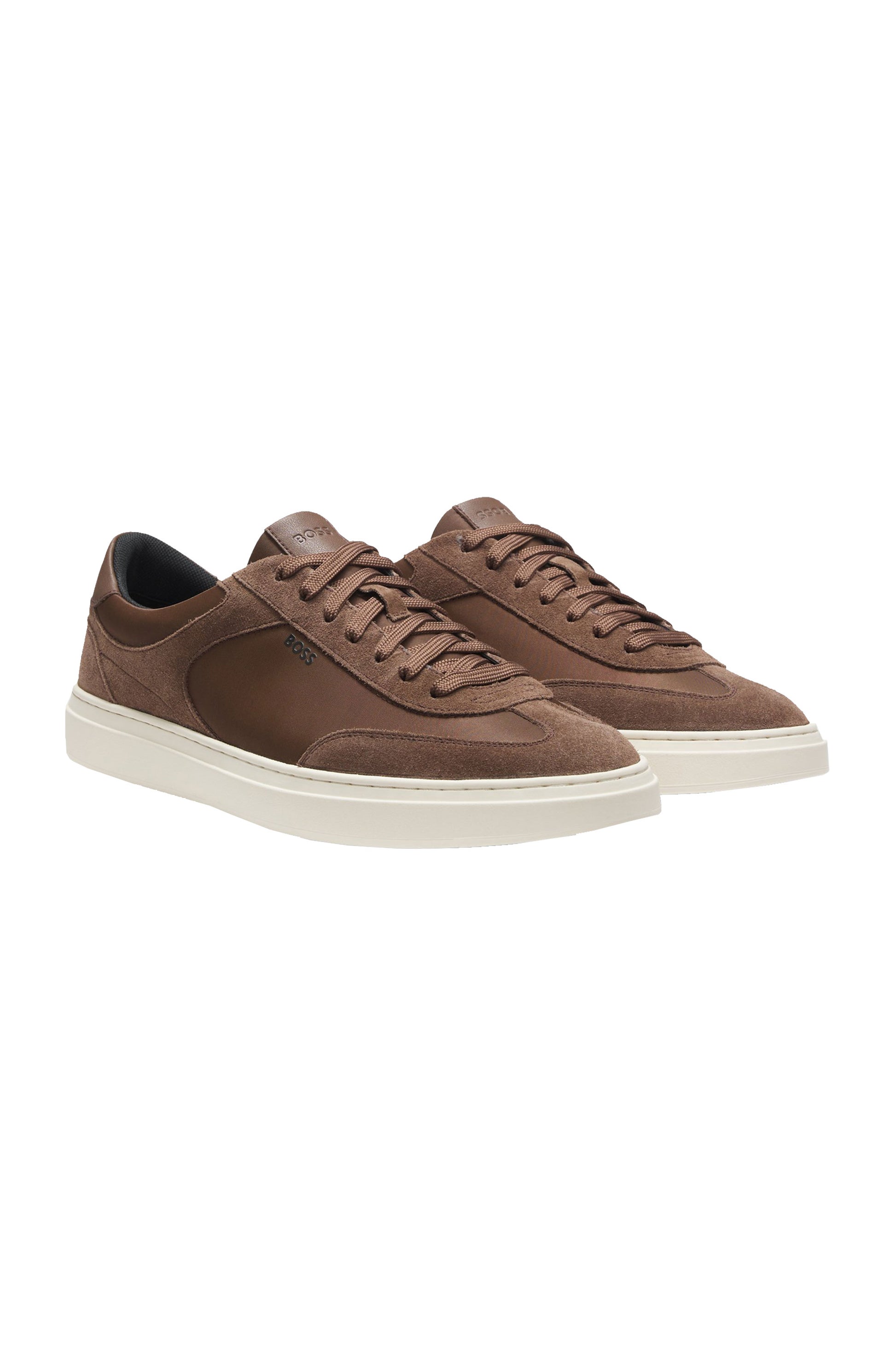 BOSS BLACK KIERAN TENN TRAINER DARK BROWN Boss Black Michael Stewart Menswear  Trainers