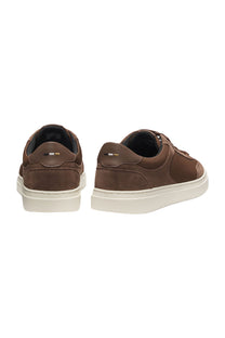 BOSS BLACK KIERAN TENN TRAINER DARK BROWN Boss Black Michael Stewart Menswear  Trainers