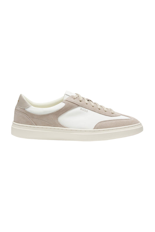 BOSS BLACK KIERAN TENN TRAINER OPEN WHITE Boss Black Michael Stewart Menswear  Trainers