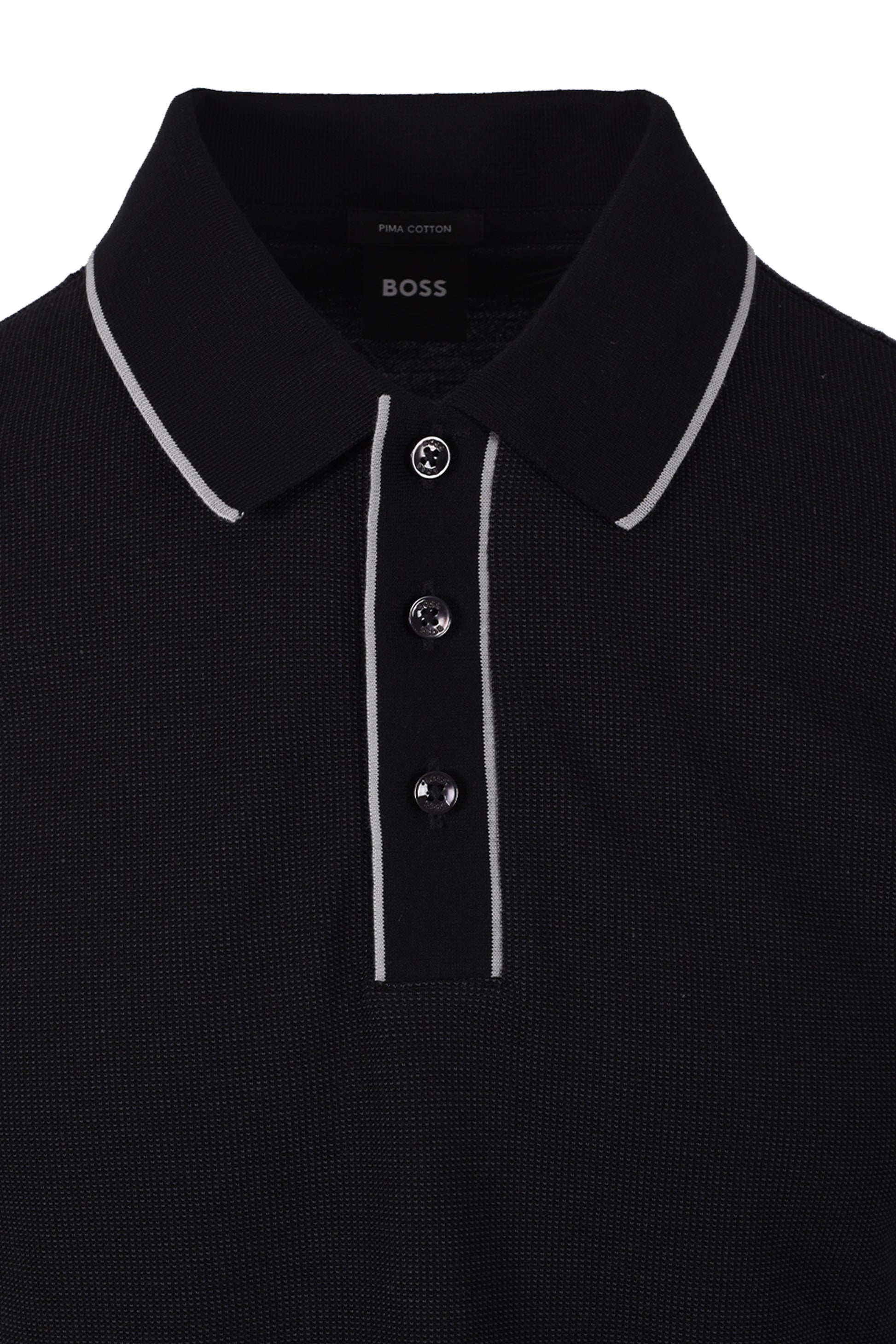 BOSS BLACK PARLAY 81 POLO SHIRT BLACK Boss Black Michael Stewart Menswear  Polo Shirts