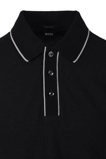 BOSS BLACK PARLAY 81 POLO SHIRT BLACK Boss Black Michael Stewart Menswear  Polo Shirts