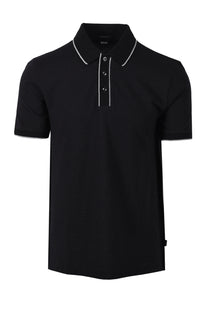 BOSS BLACK PARLAY 81 POLO SHIRT BLACK Boss Black Michael Stewart Menswear  Polo Shirts