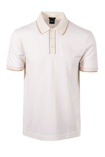 BOSS BLACK PARLAY 81 POLO SHIRT WHITE Boss Black Michael Stewart Menswear  Polo Shirts