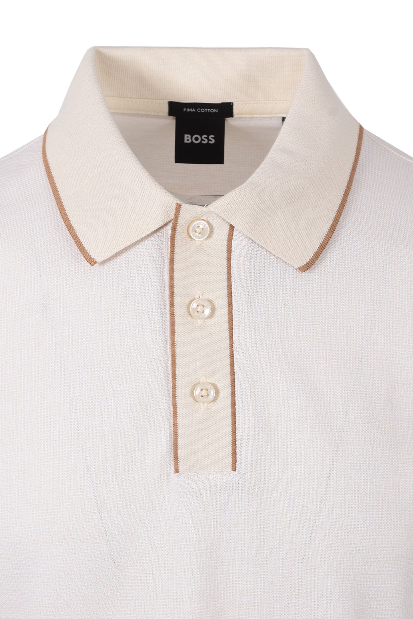 BOSS BLACK PARLAY 81 POLO SHIRT WHITE Boss Black Michael Stewart Menswear  Polo Shirts