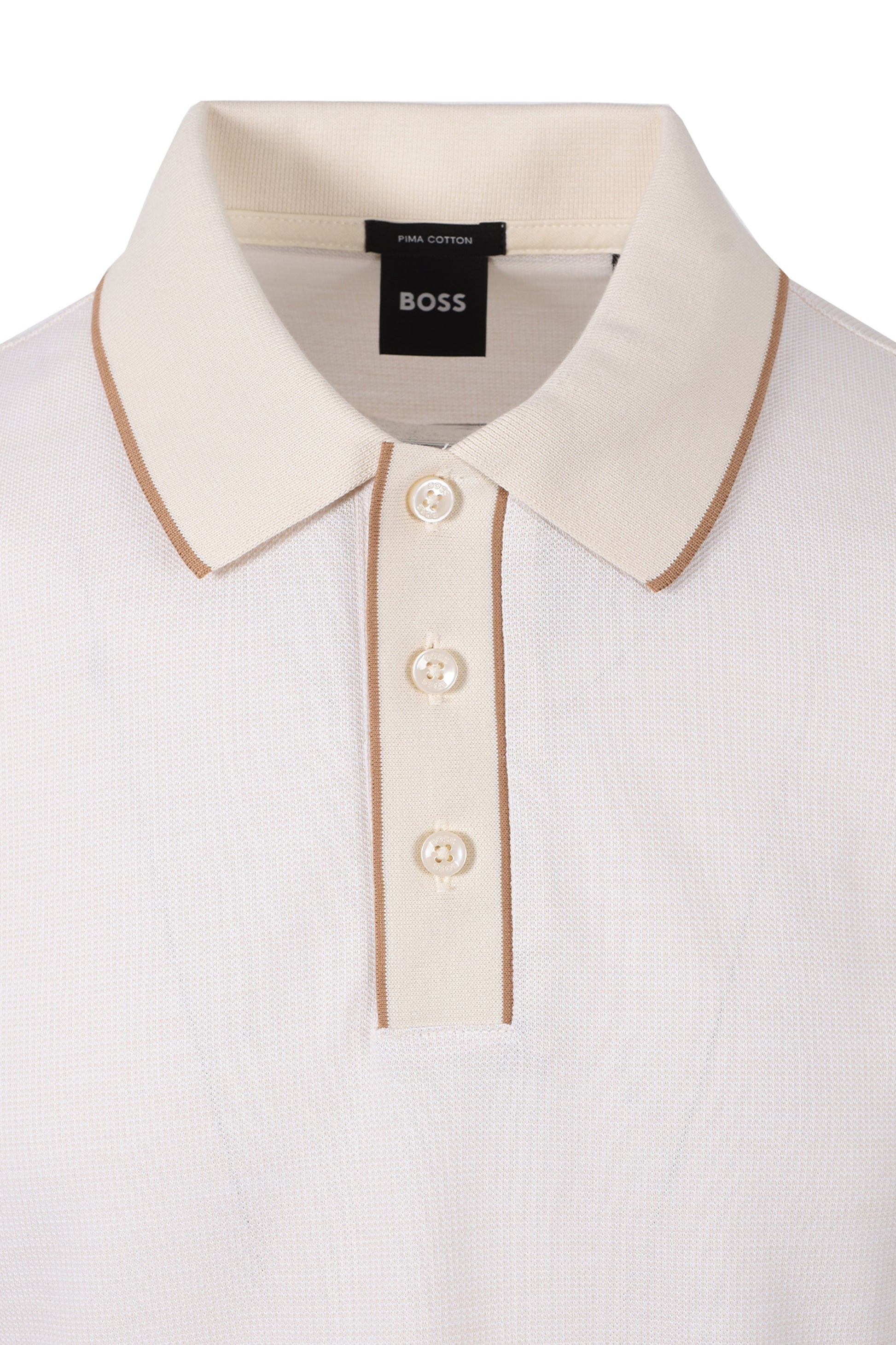 BOSS BLACK PARLAY 81 POLO SHIRT WHITE Boss Black Michael Stewart Menswear  Polo Shirts