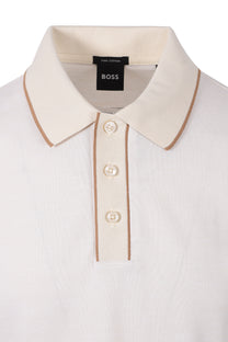 BOSS BLACK PARLAY 81 POLO SHIRT WHITE Boss Black Michael Stewart Menswear  Polo Shirts