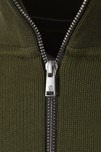 BOSS BLACK SEIDLER 55 HALF ZIP SWEATSHIRT GREEN Boss Black Michael Stewart Menswear  Sweatshirts