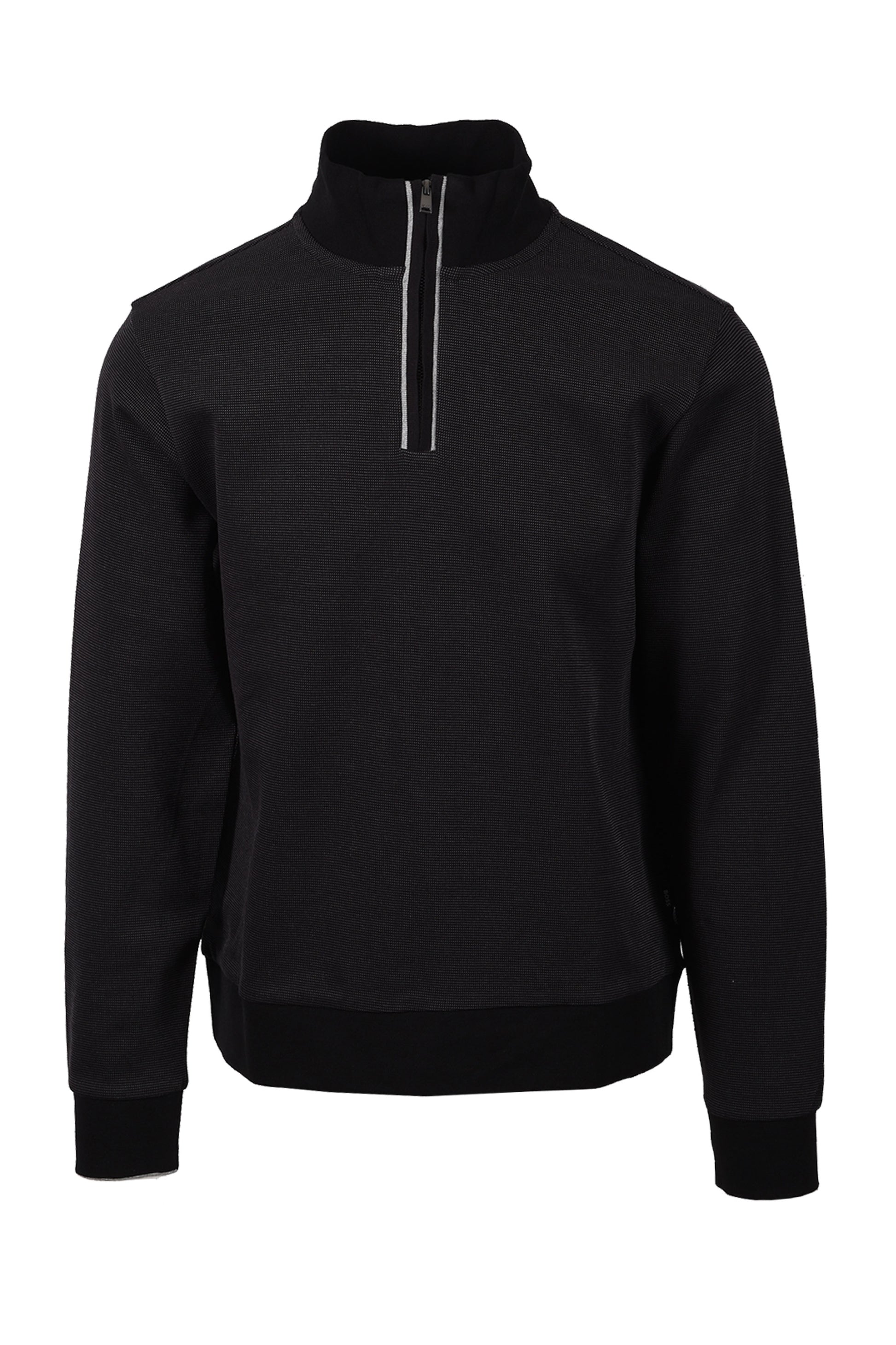 BOSS BLACK SIDNEY 80 HALF ZIP SWEATSHIRT BLACK Boss Black Michael Stewart Menswear  Sweatshirts