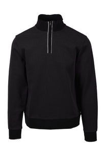BOSS BLACK SIDNEY 80 HALF ZIP SWEATSHIRT BLACK Boss Black Michael Stewart Menswear  Sweatshirts