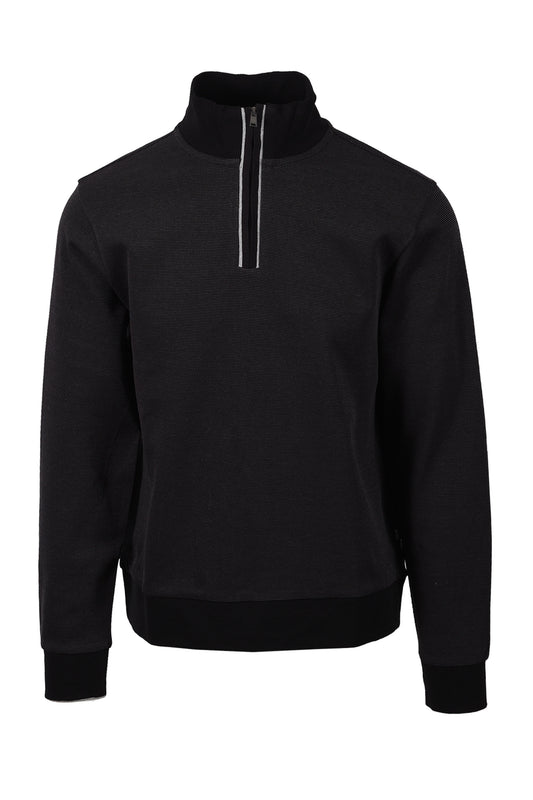 BOSS BLACK SIDNEY 80 HALF ZIP SWEATSHIRT BLACK Boss Black Michael Stewart Menswear  Sweatshirts