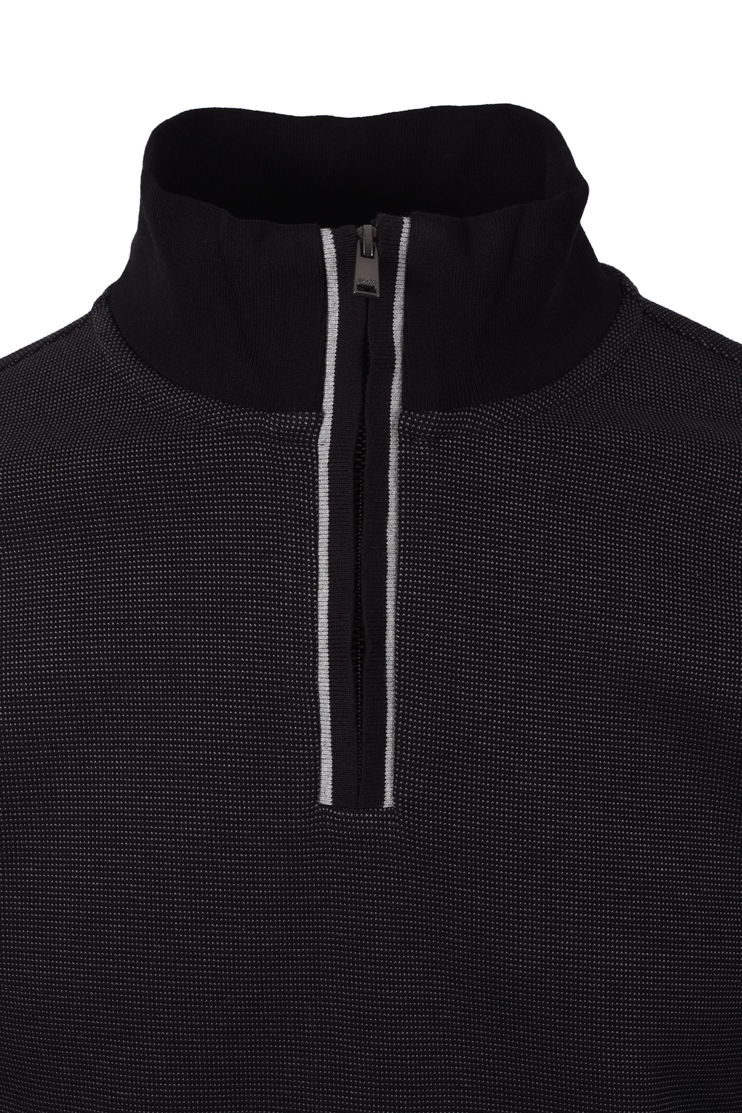 BOSS BLACK SIDNEY 80 HALF ZIP SWEATSHIRT BLACK Boss Black Michael Stewart Menswear  Sweatshirts