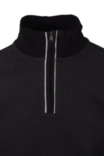 BOSS BLACK SIDNEY 80 HALF ZIP SWEATSHIRT BLACK Boss Black Michael Stewart Menswear  Sweatshirts