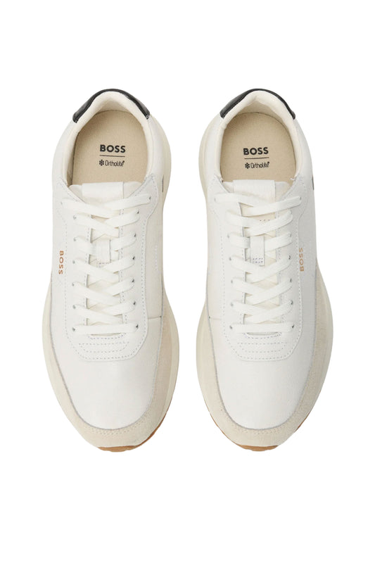 BOSS BLACK VINSTON TRAINERS OPEN WHITE
