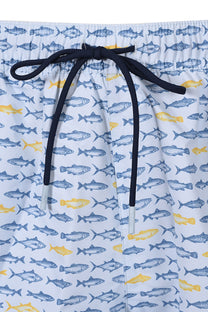 BOSS DANIO SWIM SHORTS OPEN BLUE Boss Black Michael Stewart Menswear  Swim Wear
