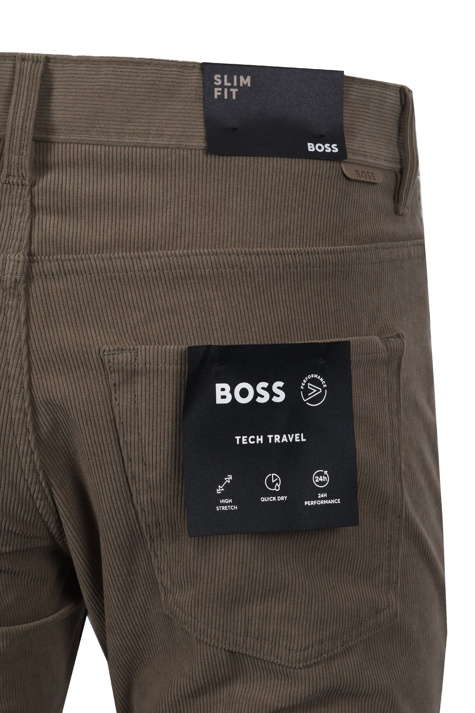 BOSS Delaware Corduroy Trouser Open Brown – Michael Stewart - Main Image