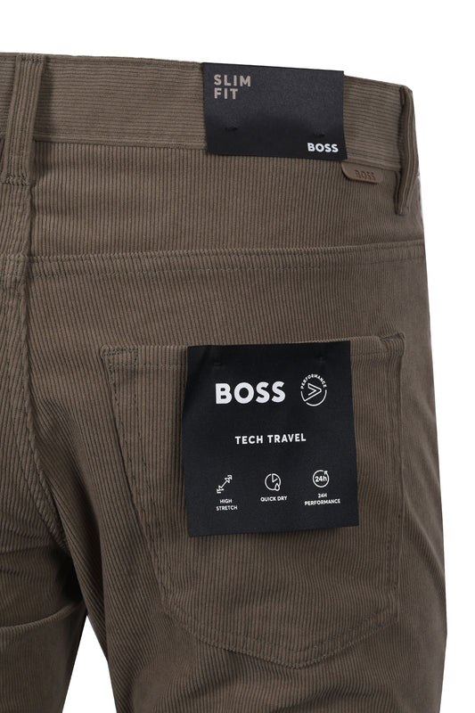 BOSS Delaware Corduroy Trouser Open Brown