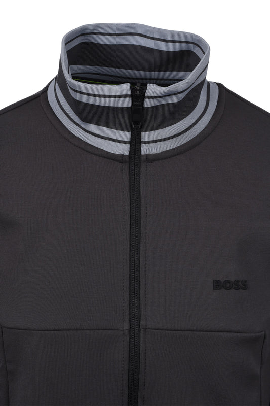 BOSS Green F Zone Track Top Dark Grey