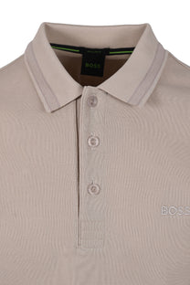 BOSS Green Paddy Polo Shirt Open Beige Boss Green