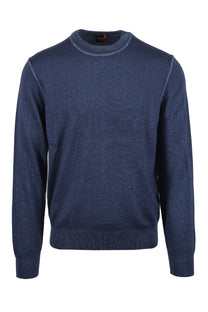 BOSS ORANGE ASTEFO KNITWEAR OPEN BLUE Boss Orange