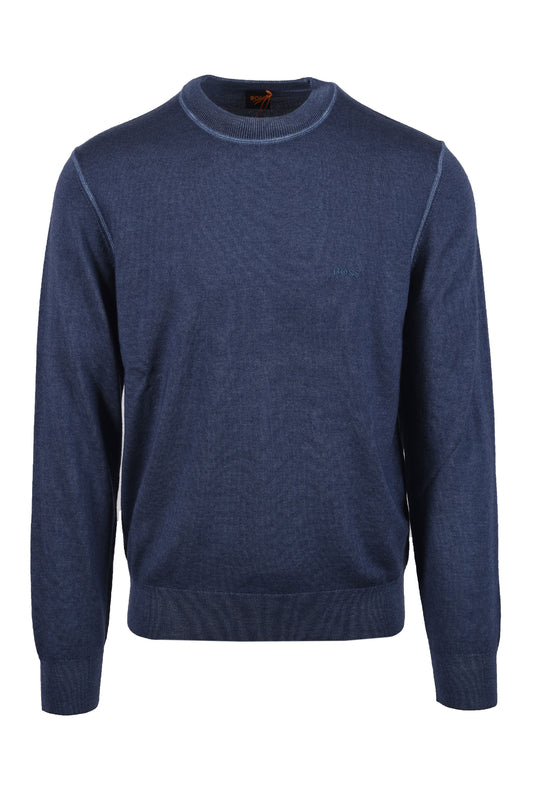 BOSS ORANGE ASTEFO KNITWEAR OPEN BLUE