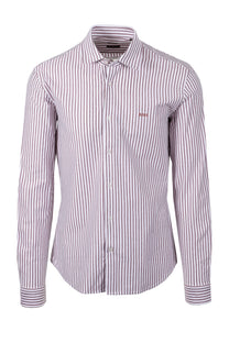BOSS ORANGE MYSOFT STRIPE SHIRT MEDIUM RED Boss Orange Michael Stewart Menswear  Shirts