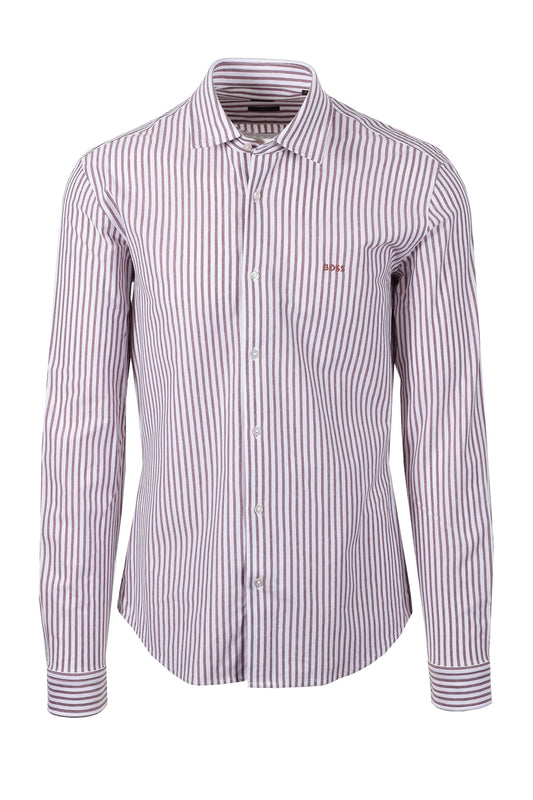 BOSS ORANGE MYSOFT STRIPE SHIRT MEDIUM RED Boss Orange Michael Stewart Menswear  Shirts