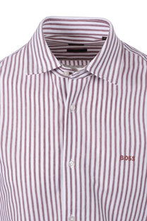 BOSS ORANGE MYSOFT STRIPE SHIRT MEDIUM RED Boss Orange Michael Stewart Menswear  Shirts