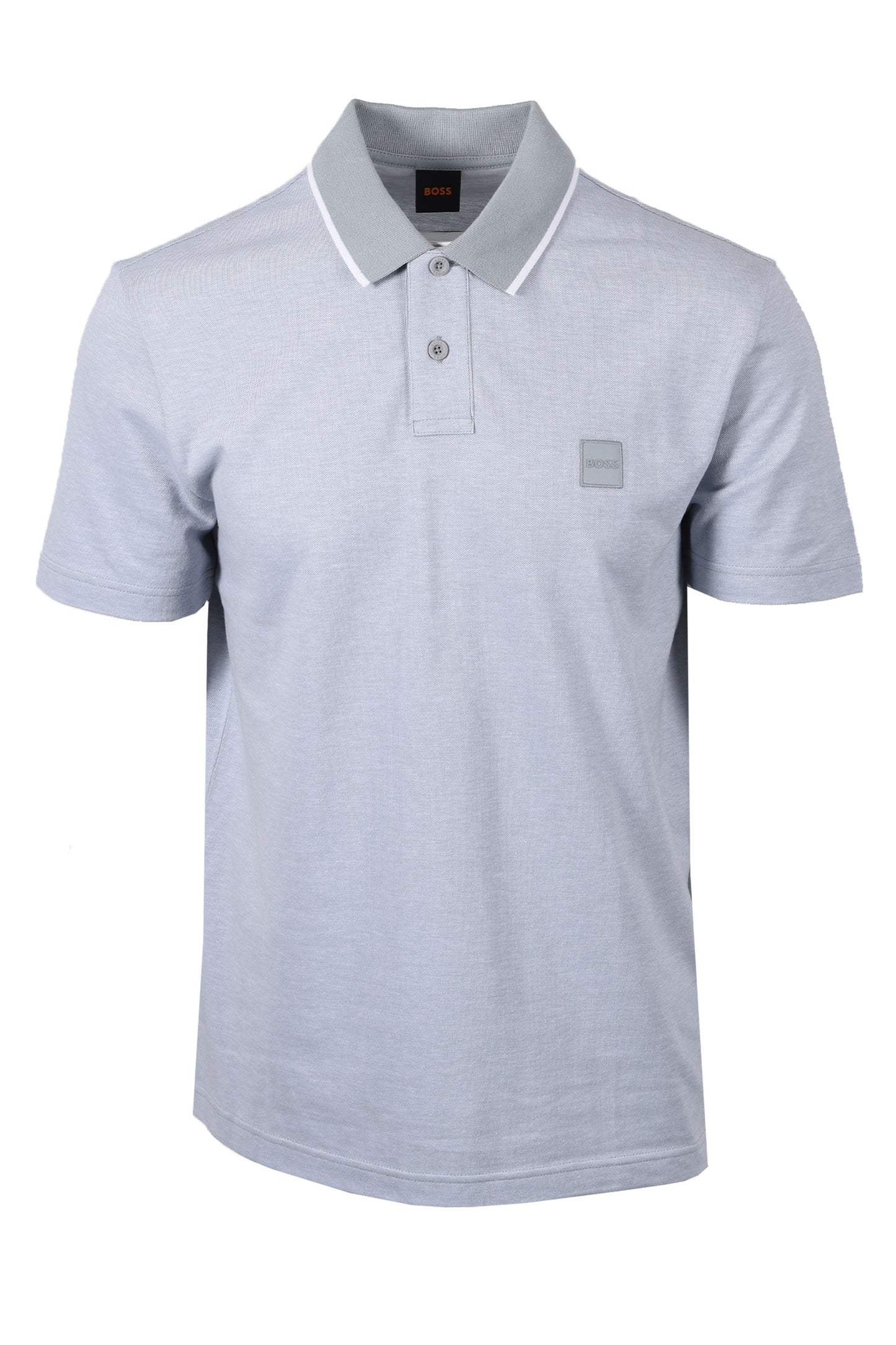 BOSS ORANGE PASSERFORD POLO SHIRT OPEN GREY Boss Orange Michael Stewart Menswear  Polo Shirts