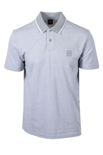 BOSS ORANGE PASSERFORD POLO SHIRT OPEN GREY Boss Orange Michael Stewart Menswear  Polo Shirts
