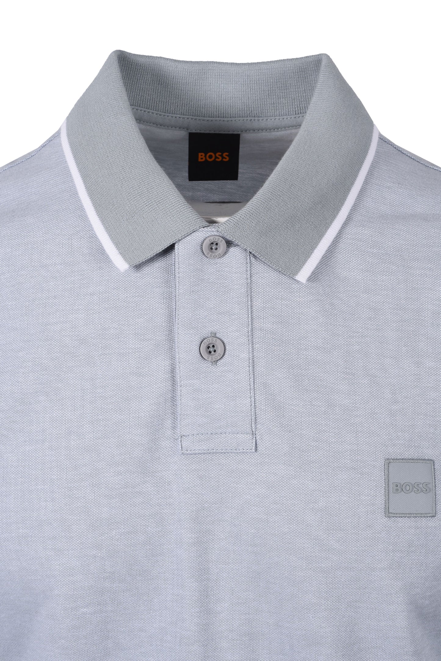 BOSS ORANGE PASSERFORD POLO SHIRT OPEN GREY Boss Orange Michael Stewart Menswear  Polo Shirts