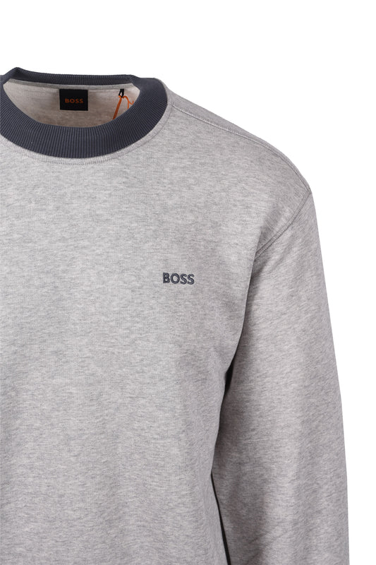 BOSS ORANGE WE_EDGE SWEATSHIRT OPEN GREY Boss Orange Michael Stewart Menswear  Sweatshirts