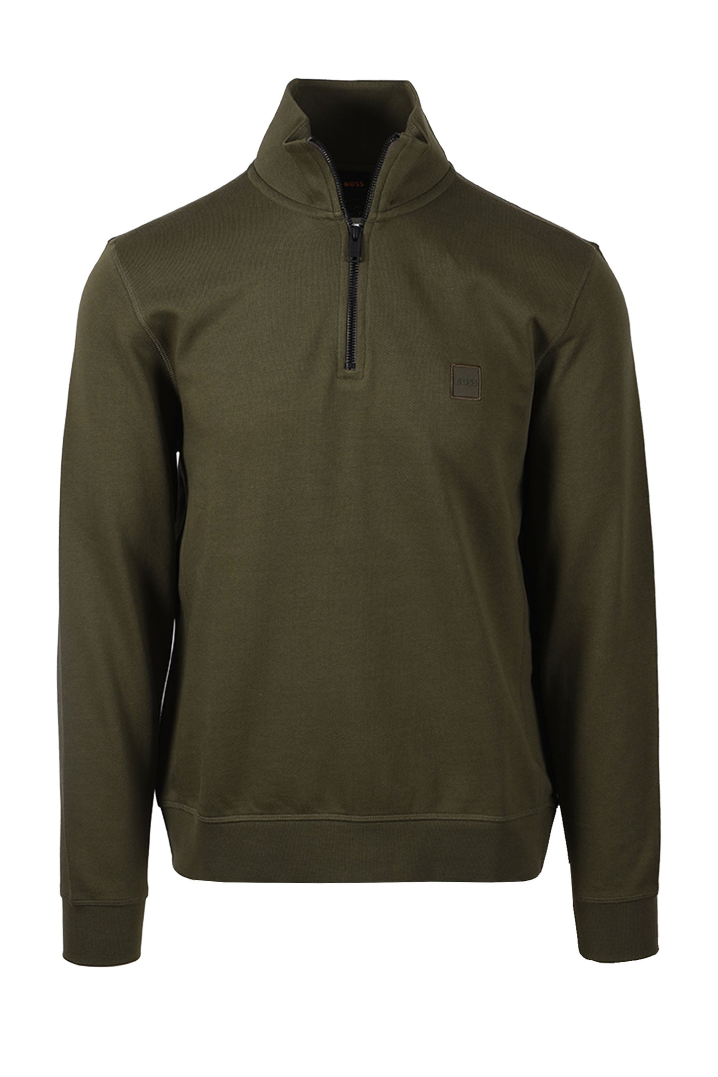 BOSS ORANGE ZETRUST HALF ZIP SWEATSHIRT BRIGHT GREEN Boss Orange Michael Stewart Menswear  Sweatshirts