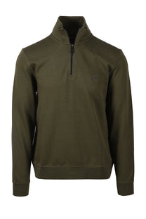 BOSS ORANGE ZETRUST HALF ZIP SWEATSHIRT BRIGHT GREEN Boss Orange Michael Stewart Menswear  Sweatshirts