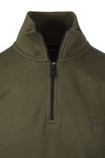 BOSS ORANGE ZETRUST HALF ZIP SWEATSHIRT BRIGHT GREEN Boss Orange Michael Stewart Menswear  Sweatshirts