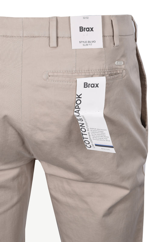 BRAX SILVIO COTTON CHINO STONE