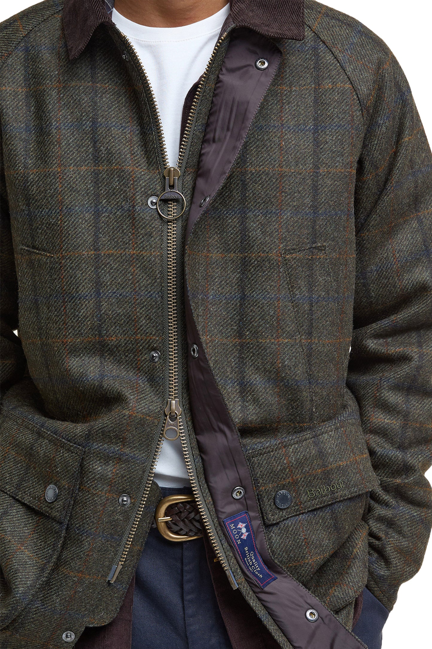 Barbour Bedale Wool Jacket Brown