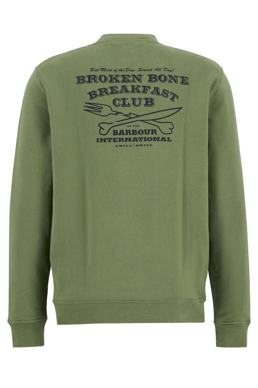 Barbour International STAITHES SWEATSHIRT OLIVINE