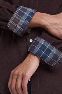 Barbour Ramsey Corduroy Shirt Dark Oak Barbour