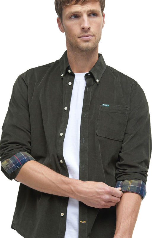 Barbour Ramsey Corduroy Shirt Forest