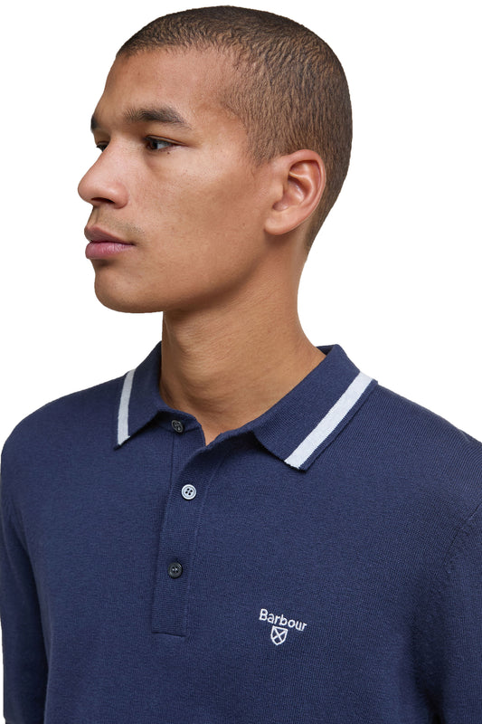 Barbour Rocton Knitted Polo Navy