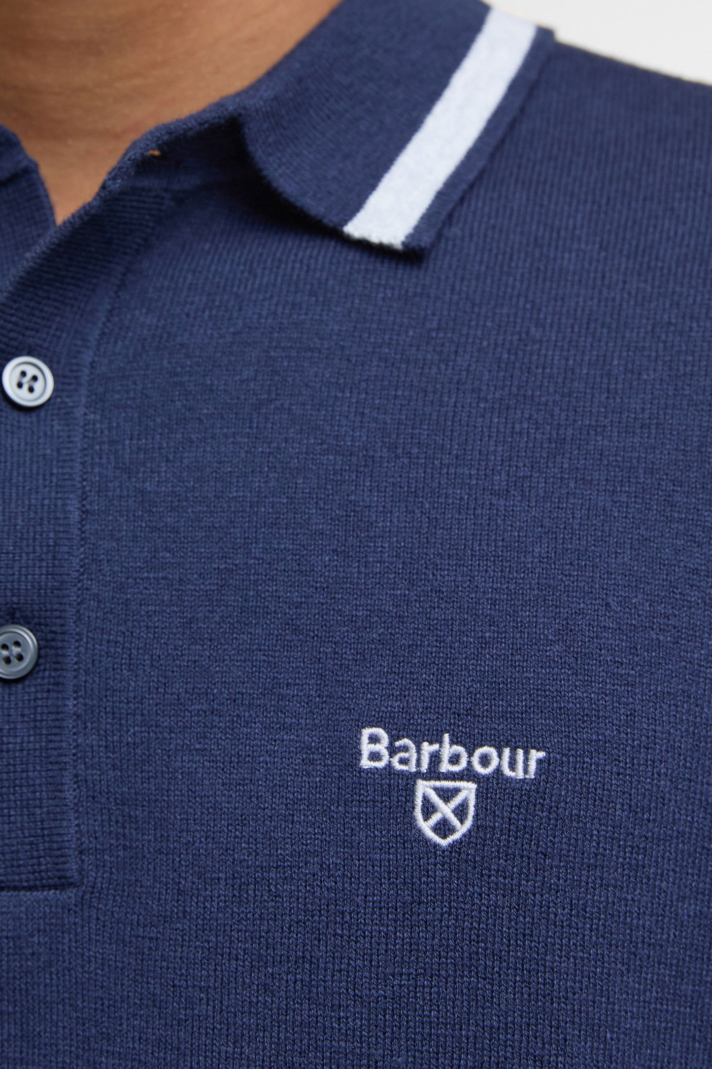 Barbour Rocton Knitted Polo Navy