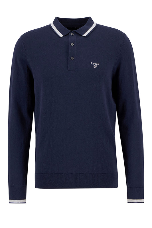 Barbour Rocton Knitted Polo Navy